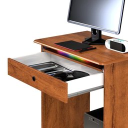 Mesa de Computador Pratica com Gaveta: Freijo - 4
