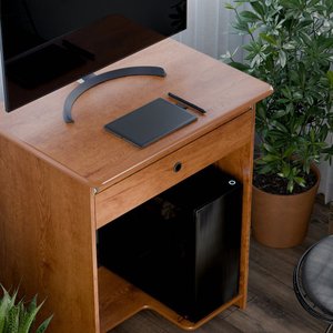 Mesa de Computador Pratica com Gaveta: Freijo