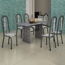 Ver imagem 1 de Sala de Jantar Uai Móveis Copacabana Mesa Granito 140x75 6 Cadeiras