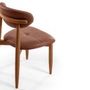 Ver imagem 4 de Cadeira de Madeira Organne Encosto e Assento Estofado Courino