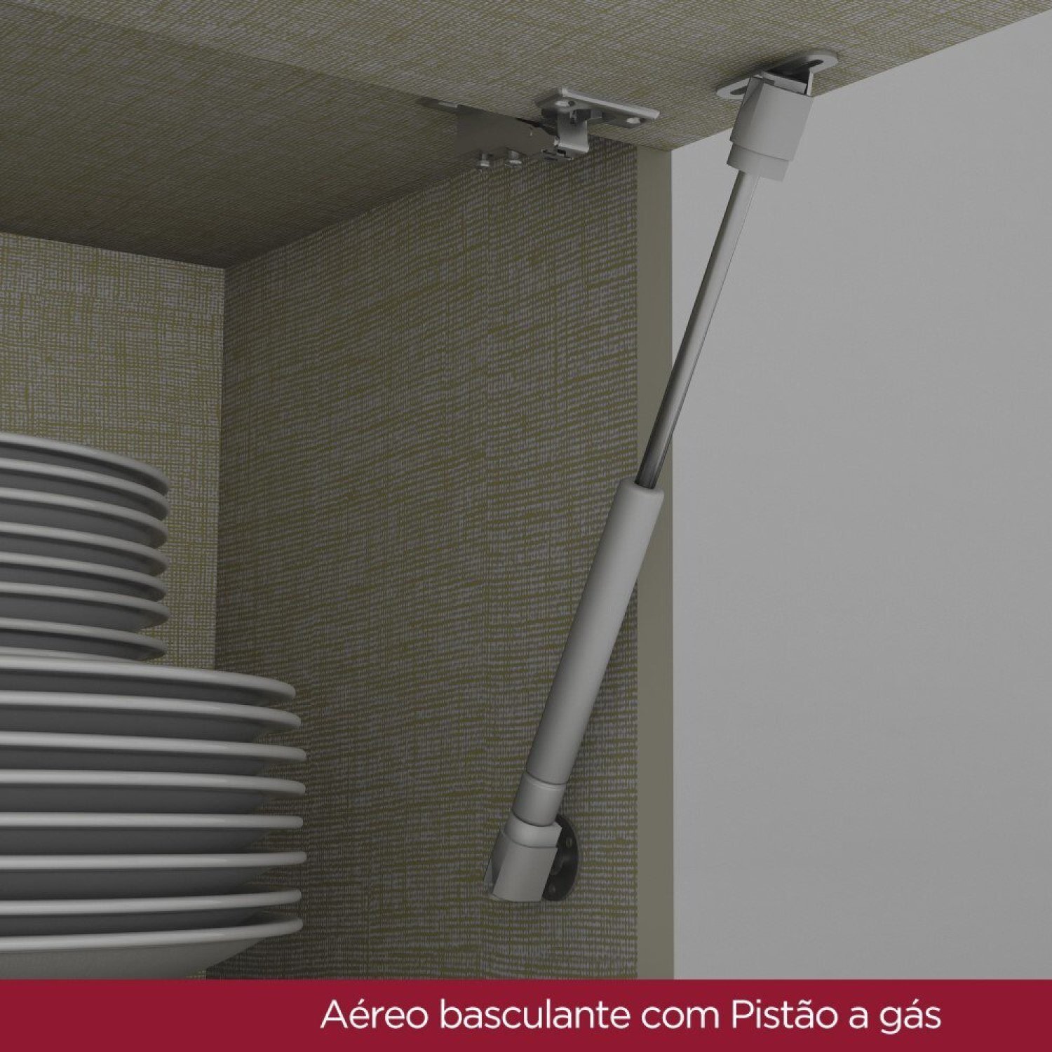 Armário Aéreo para Cozinha 60cm 1 Porta Basculante Évelin  - 5