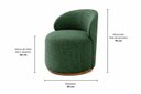 Ver imagem 4 de Poltrona Curva Moderna Design Arredondado Brenda