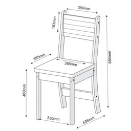 Conjunto para Sala de Jantar com 4 Cadeiras Athenas  - 4
