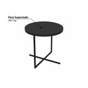 Ver imagem 3 de Mesa de Centro Industrial Volpi Média - Preto