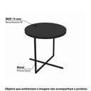 Ver imagem 2 de Mesa de Centro Industrial Volpi Média - Preto