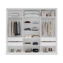 Ver imagem 3 de Guarda-roupa Casal Valência 3 Portas 4 Gavetas Branco - Politorno