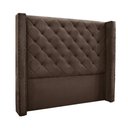 Ver imagem 1 de Cabeceira Cama Box Queen 160cm e Recamier Vicenza Veludo S04 - D'Rossi Marrom