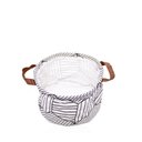 Ver imagem 4 de Cesta Multiuso Organizador Listas Geométricas Branco 15x26x26 Cm