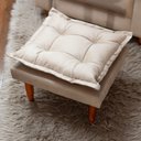 Ver imagem 3 de Poltrona Amamentação e Puff Ariel Suede Bege Espuma D26 Tana Decor