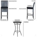 Ver imagem 2 de Mesa Bistro e 4 Banquetas Roma Preta Corda Náutica 12 Trama Original