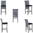Ver imagem 3 de Mesa Bistro e 4 Banquetas Roma Preta Corda Náutica 12 Trama Original