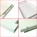 Ver imagem 5 de Bandeja Retangular Servir Café da Manhã com Alça Inox 25x46cm Branco - Arkell