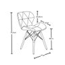 Conjunto Mesa de Jantar Talia Amadeirada Branca 100cm com 4 Cadeiras Eiffel Slim - 6