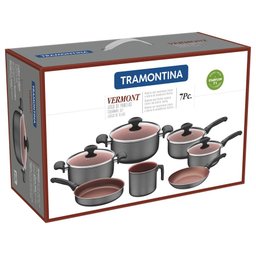 Jogo de Panelas Tramontina Vermont Alumínio Revestimento Cobre Antiaderente Starflon Grafite 7 Peças - 3