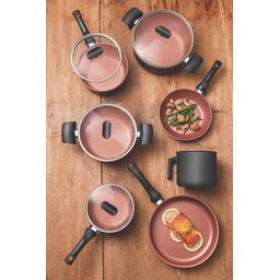 Jogo de Panelas Tramontina Vermont Alumínio Revestimento Cobre Antiaderente Starflon Grafite 7 Peças - 2