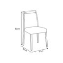 Ver imagem 6 de Mesa Jantar Luxo Jade 160x90cm Off White com 6 Cadeiras Estofadas Linho Cinza Base Madeira Maciça Me