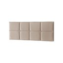 Ver imagem 2 de Cabeceira Painel Cama Box Queen 1,60m Estofada Belize Veludo Bege