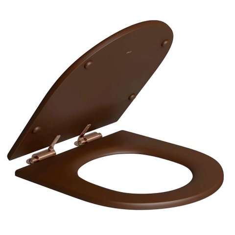 Assento de Poliéster Slow Close Carrara/level/lk/nuova Marrom Fosco Corten Matte - Ap.237.ct.mt.22