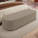 Ver imagem 2 de Kit 02 Puffs Decorativos Orgânicos para Living Quarto 160cm Doha W01 Bouclê Bege - Lyam Decor