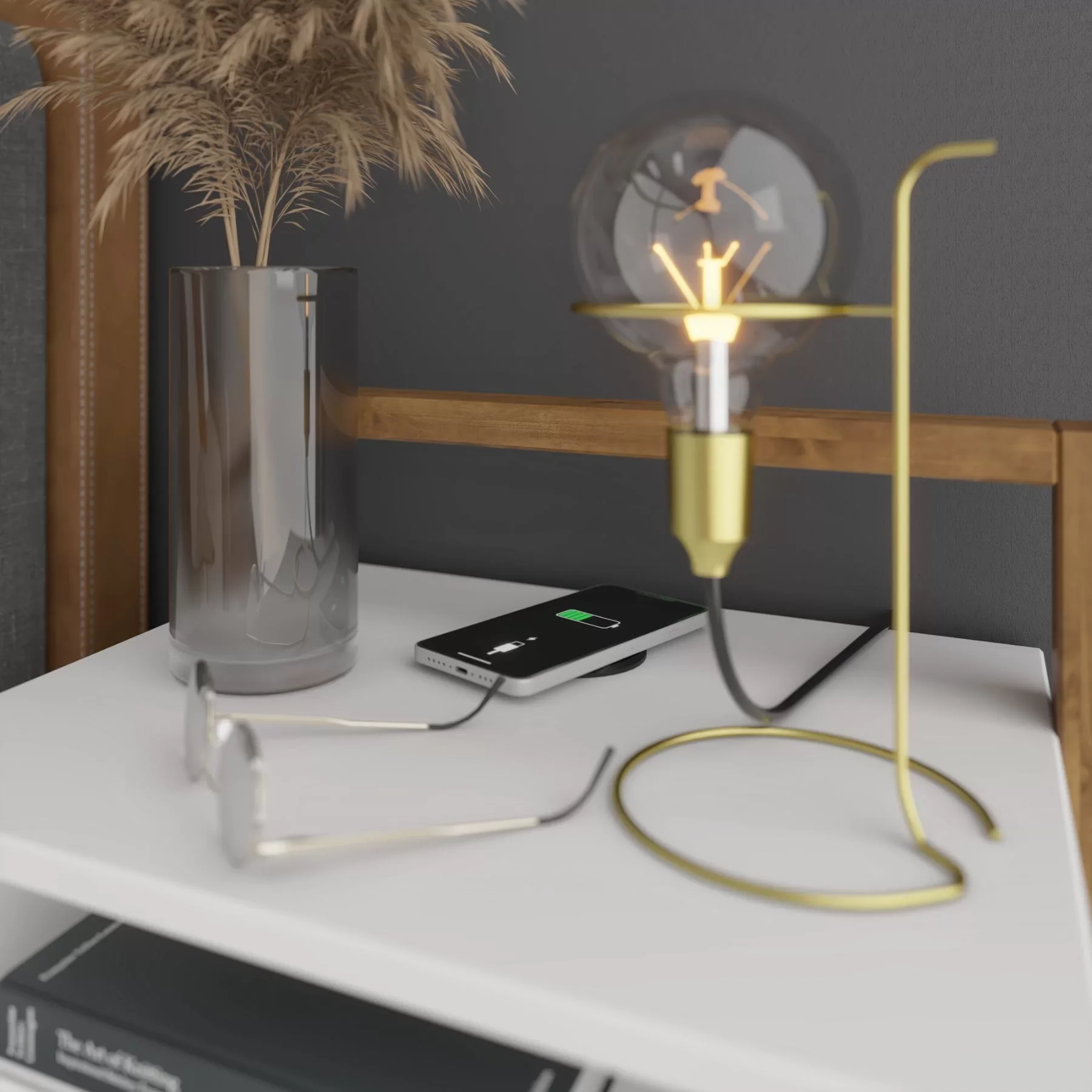Mesa de Cabeceira com Carregador por Indução Tech Artemobili ...