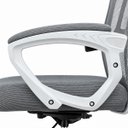 Ver imagem 6 de Cadeira de Escritório Presidente Paris Ergonômica Tela Mesh Reclinável com Apoio para Pés Cinza