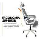 Ver imagem 4 de Cadeira de Escritório Presidente Executiva Oficial Paris - Cinza - 1