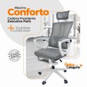 Ver imagem 4 de Cadeira de Escritório Presidente Executiva Oficial Paris - Cinza - 1