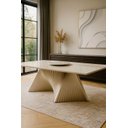 Ver imagem 2 de Mesa Madeira Maciça Base Torcida off white  2,2x1,0m - Opala - Harmonia