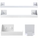 Ver imagem 1 de Kit Acessórios para Banheiro Branco 4 Peças Master Slim Df