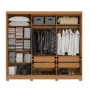 Ver imagem 3 de Guarda-Roupas 5 Portas e 4 Gavetas com Espelho 223x245x56cm:Canela