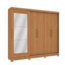 Ver imagem 1 de Guarda-Roupas 5 Portas e 4 Gavetas com Espelho 223x245x56cm:Canela