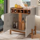 Ver imagem 7 de Jogo Buffet e Bar Orleans Tampo em MDP Adega Off White Cedro 190cm Casa D Móveis