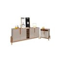 Ver imagem 1 de Jogo Buffet e Bar Orleans Tampo em MDP Adega Off White Cedro 190cm Casa D Móveis