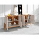 Ver imagem 5 de Jogo Buffet e Bar Orleans Tampo em MDP Adega Off White Cedro 190cm Casa D Móveis