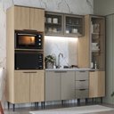 Ver imagem 2 de Cozinha Completa Lavínia 10 Portas 3 Gavetas com Vidro Imperial/fume - Jcarvalho