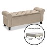 Divã Recamier Baú 1.30 para Cama de Casal Dubai Pávia Cappuccino - Lh Móveis - 5
