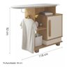 Tábua de Passar Roupa com Gabinete Havaí Rv Móveis Cinamomo / Off White - 2