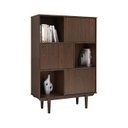 Ver mais imagens de Estante para Livros Office 3 Portas 3 Nichos Madeira Imbuia Simona Idimex