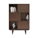 Ver imagem 6 de Estante para Livros Office 3 Portas 3 Nichos Madeira Imbuia Simona Idimex