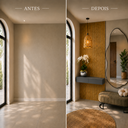 Ver imagem 3 de Aparador Suspenso 90cm com Painel Ripado MDF Decorativo Sala:Cinza