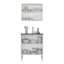 Ver imagem 4 de Kit Armário de Cozinha Aéreo com Balcão 70cm 4 Portas Pequim Multimóveis Mp2380 Branco/lacca Fum