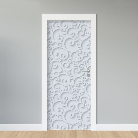 Adesivo de Porta - Arabesco 3d