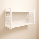 Ver imagem 1 de Prateleira Decorativa 70cm Branca com Suporte Estilo Industrial Branco Suspensa Organizadora Nicho