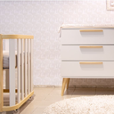 Ver imagem 6 de Cômoda Infantil 3 Gavetas Mdf Branco com Carvalho Malva Linha Retrô - Quater