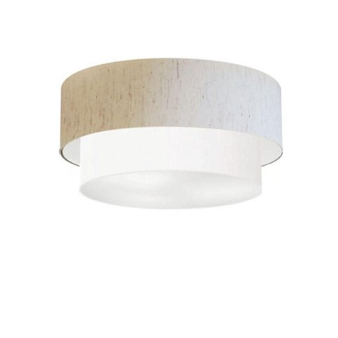 Plafon para Banheiro Cilíndrico Sb-3017 Cúpula Cor Linho Bege Branco