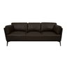Sofá de Couro Lexus 3 Lugares Marrom - Mempra - 1