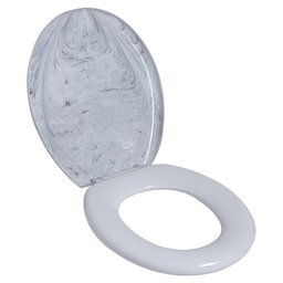 Assento Sanitário Oval Almofadado Marmorizado Astra - 5