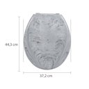 Ver imagem 3 de Assento Sanitário Oval Almofadado Marmorizado Astra