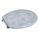 Ver imagem 2 de Assento Sanitário Oval Almofadado Marmorizado Astra