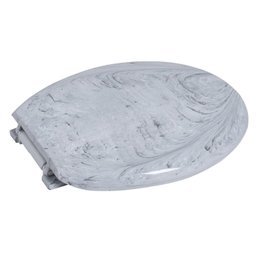 Assento Sanitário Oval Almofadado Marmorizado Astra - 2
